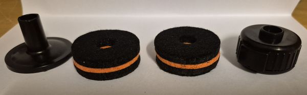 THOR Quick Set sort cymballås + kompositt-filt + plasthylse (1 sett)